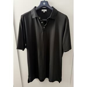Peter Millar Summer Comfort Polo Shirt Mens XL Black Performance Golf Stretch